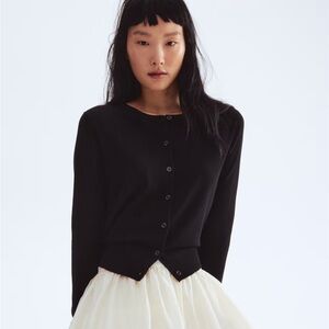 H&M Black Button Down Cardigan
